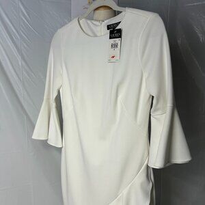 Ralph Lauren NWT 4 White Formal Ruffle Dress